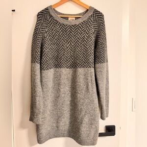 Wilfred Gray Chevron Yoke Crewneck Sweater